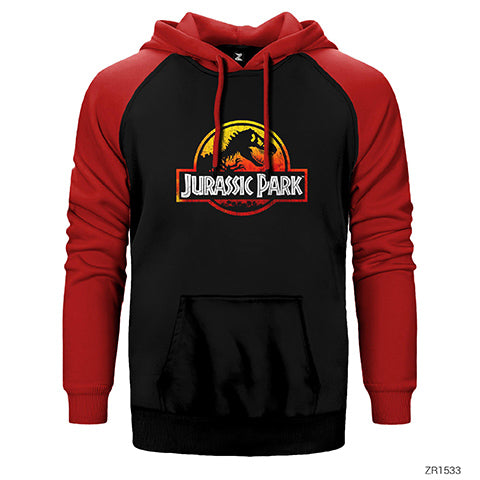 Jurassic Park Sunset Çift Renk Reglan Kol Sweatshirt / Hoodie