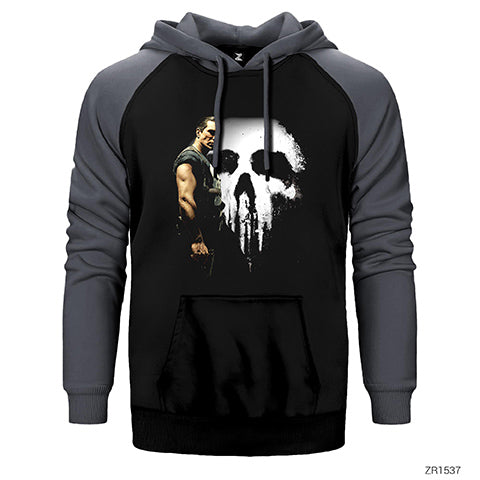 Punisher in the Shadow Çift Renk Reglan Kol Sweatshirt / Hoodie