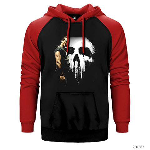 Punisher in the Shadow Çift Renk Reglan Kol Sweatshirt / Hoodie