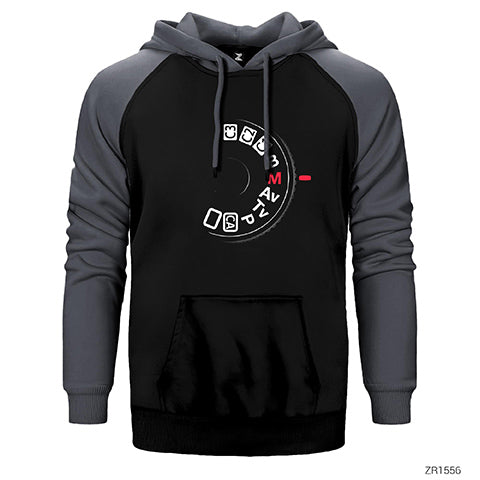 Photographer Manual Çift Renk Reglan Kol Sweatshirt / Hoodie