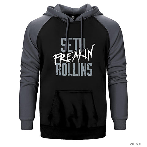 Seth Freking Rollins Çift Renk Reglan Kol Sweatshirt / Hoodie