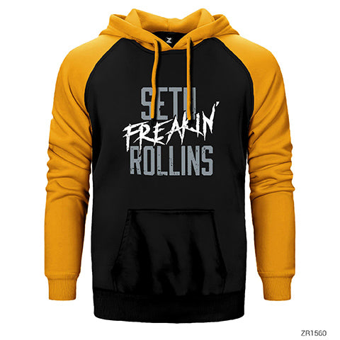 Seth Freking Rollins Çift Renk Reglan Kol Sweatshirt / Hoodie