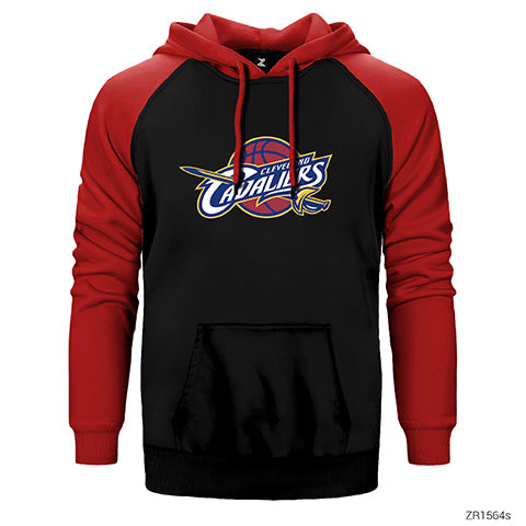 Cleveland Cavaliers Logo Çift Renk Reglan Kol Sweatshirt / Hoodie