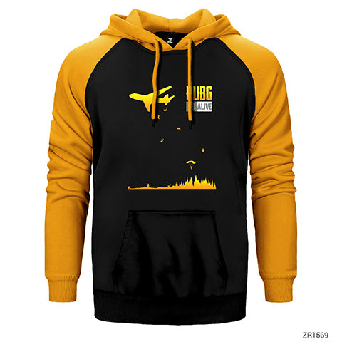 PUBG 98 Alive Çift Renk Reglan Kol Sweatshirt / Hoodie