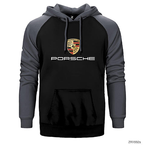 Porsche Çift Renk Reglan Kol Sweatshirt / Hoodie