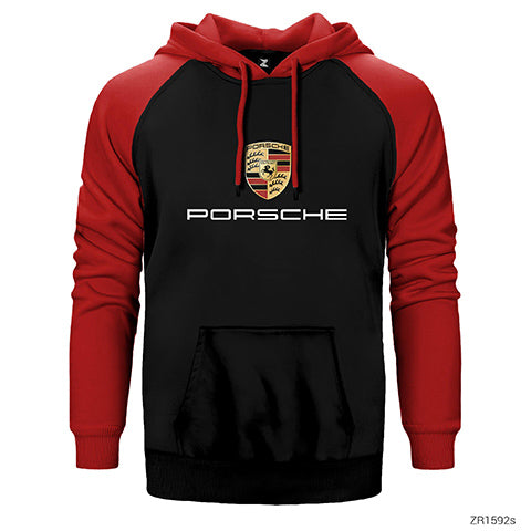 Porsche Çift Renk Reglan Kol Sweatshirt / Hoodie