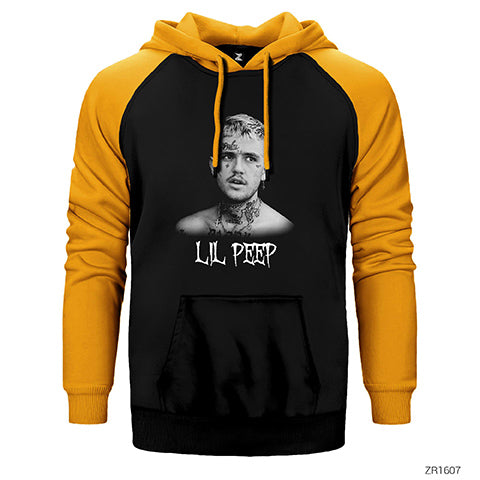 Lil Peep Çift Renk Reglan Kol Sweatshirt / Hoodie