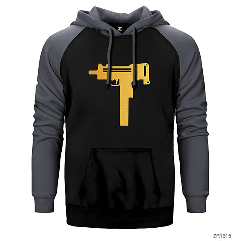 Uzi Gold Çift Renk Reglan Kol Sweatshirt / Hoodie