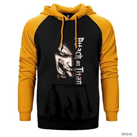 Attack on Titan 2 Çift Renk Reglan Kol Sweatshirt / Hoodie