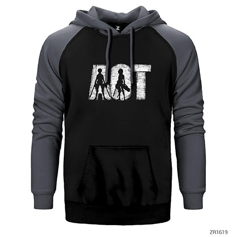 Attack on Titan Killer Çift Renk Reglan Kol Sweatshirt / Hoodie