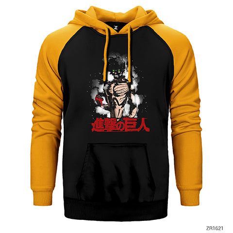 Attack on Titan Strength Çift Renk Reglan Kol Sweatshirt / Hoodie