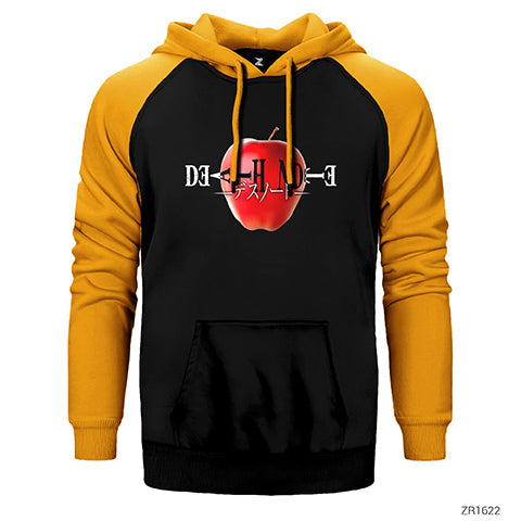 Death Note Apple Çift Renk Reglan Kol Sweatshirt / Hoodie