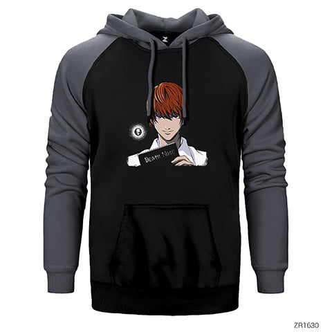 Death Note The Book Çift Renk Reglan Kol Sweatshirt / Hoodie