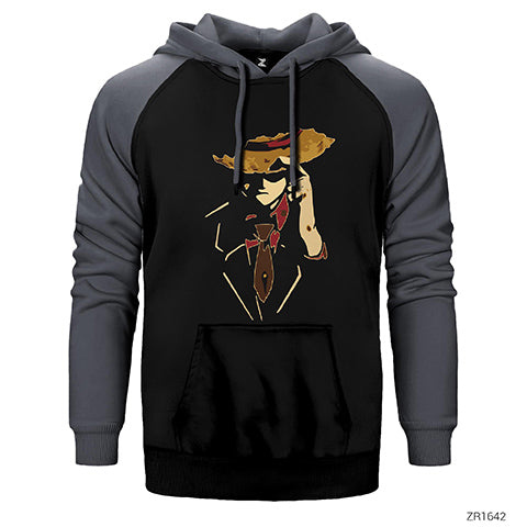 One Piece Monkey D Luffy Çift Renk Reglan Kol Sweatshirt / Hoodie