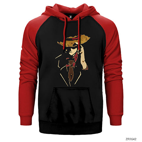 One Piece Monkey D Luffy Çift Renk Reglan Kol Sweatshirt / Hoodie