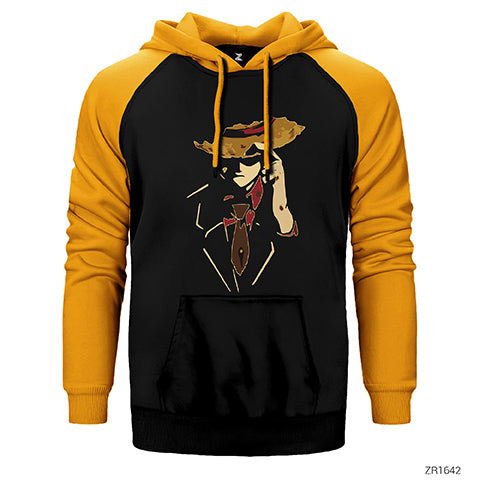One Piece Monkey D Luffy Çift Renk Reglan Kol Sweatshirt / Hoodie