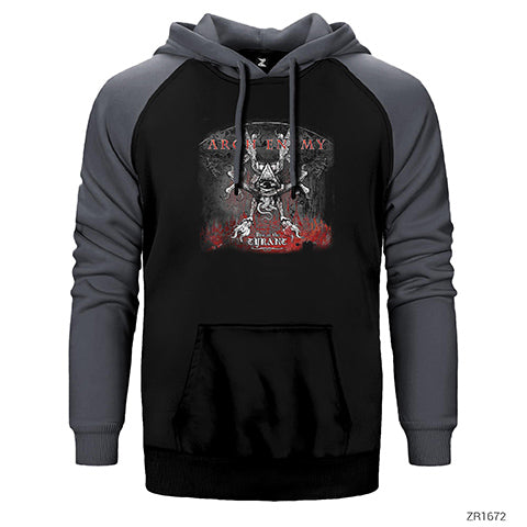 Arch Enemy Rise of Tyrant Çift Renk Reglan Kol Sweatshirt / Hoodie