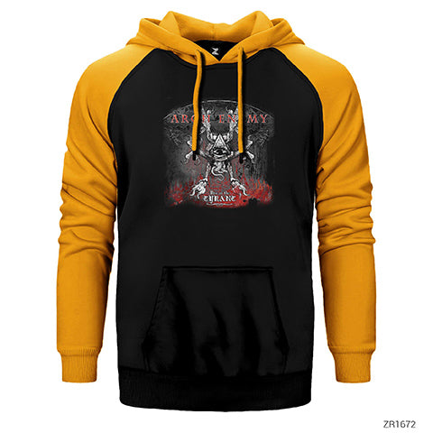 Arch Enemy Rise of Tyrant Çift Renk Reglan Kol Sweatshirt / Hoodie