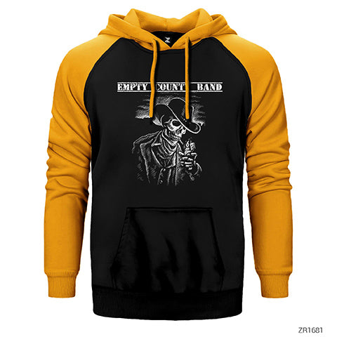 Empty Count Band Çift Renk Reglan Kol Sweatshirt / Hoodie