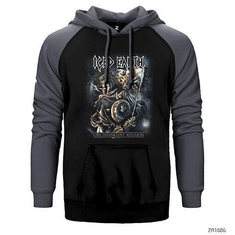 Ice Earth Çift Renk Reglan Kol Sweatshirt / Hoodie