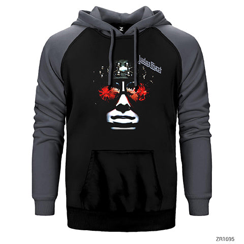 Judas Priest Çift Renk Reglan Kol Sweatshirt / Hoodie