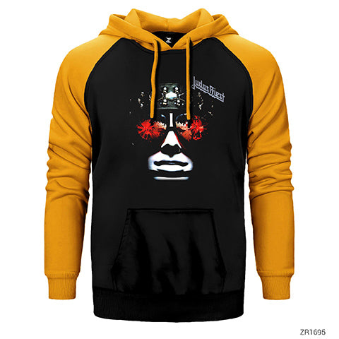 Judas Priest Çift Renk Reglan Kol Sweatshirt / Hoodie