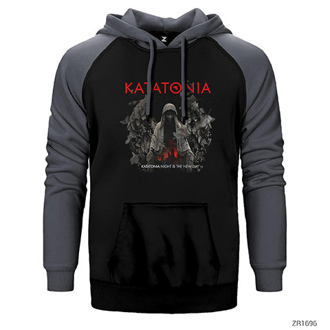 Katatonia Night is the New Day Çift Renk Reglan Kol Sweatshirt / Hoodie