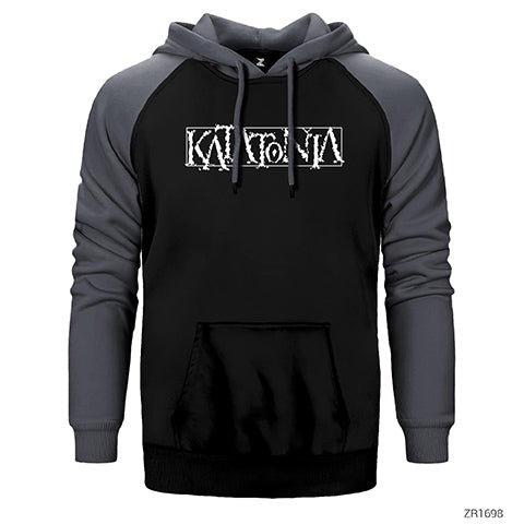 Katatonia Logo Çift Renk Reglan Kol Sweatshirt / Hoodie