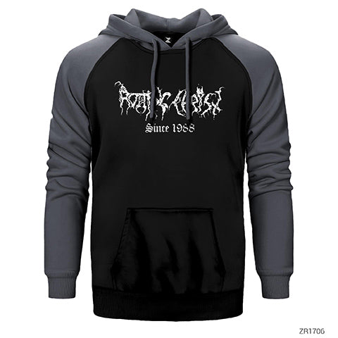 Rotting Christ Çift Renk Reglan Kol Sweatshirt / Hoodie