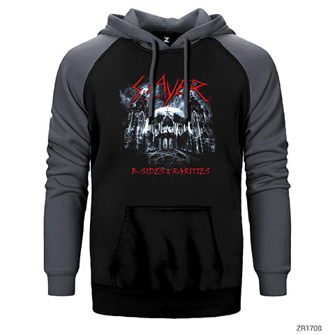 Slayer B-Sides Çift Renk Reglan Kol Sweatshirt / Hoodie