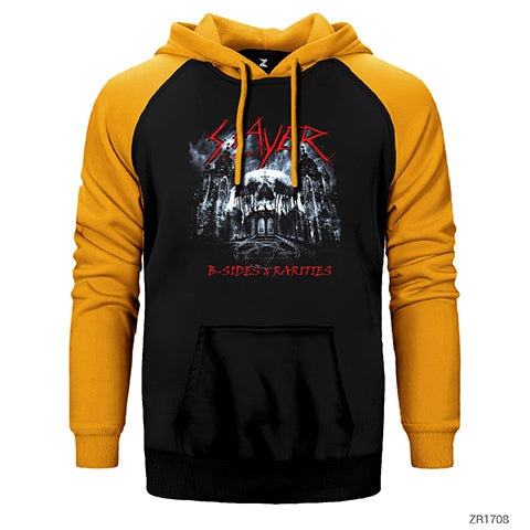 Slayer B-Sides Çift Renk Reglan Kol Sweatshirt / Hoodie