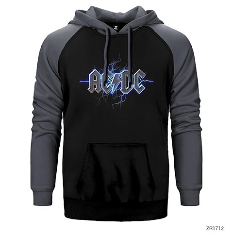 Ac Dc Electricity Çift Renk Reglan Kol Sweatshirt / Hoodie