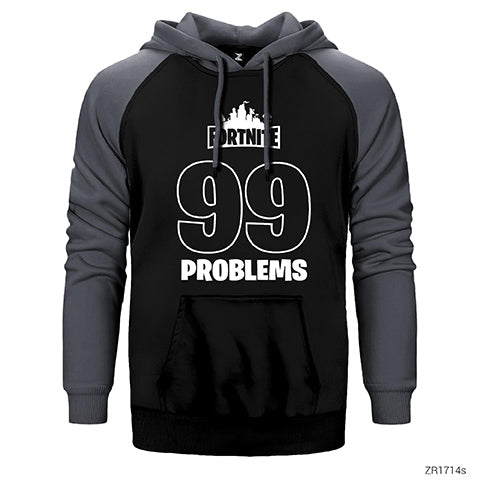 Fortnite 99 Problems Çift Renk Reglan Kol Sweatshirt / Hoodie