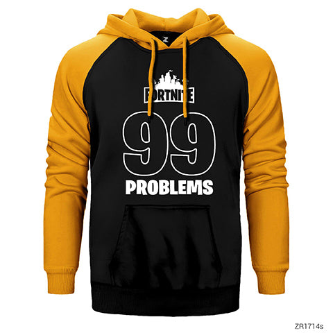 Fortnite 99 Problems Çift Renk Reglan Kol Sweatshirt / Hoodie