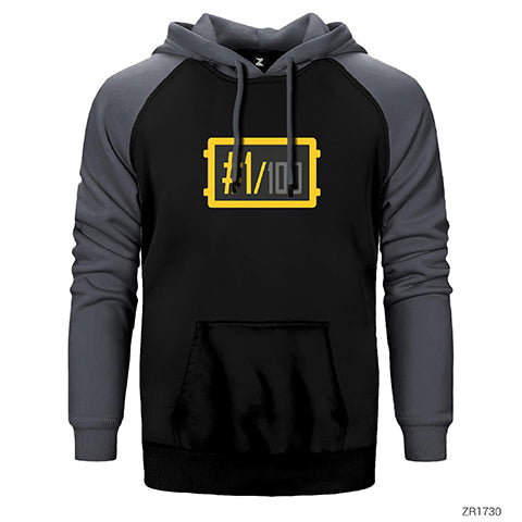 PUBG 100 to 1 Çift Renk Reglan Kol Sweatshirt / Hoodie