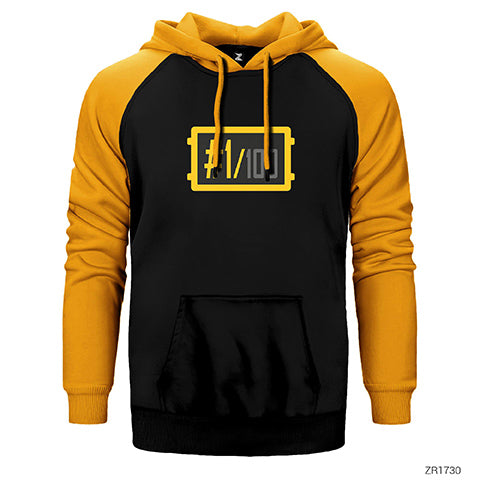 PUBG 100 to 1 Çift Renk Reglan Kol Sweatshirt / Hoodie
