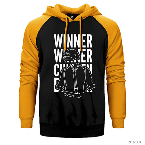 PUBG Winner Winner Çift Renk Reglan Kol Sweatshirt / Hoodie