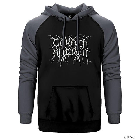 Carach Angren Logo Çift Renk Reglan Kol Sweatshirt / Hoodie