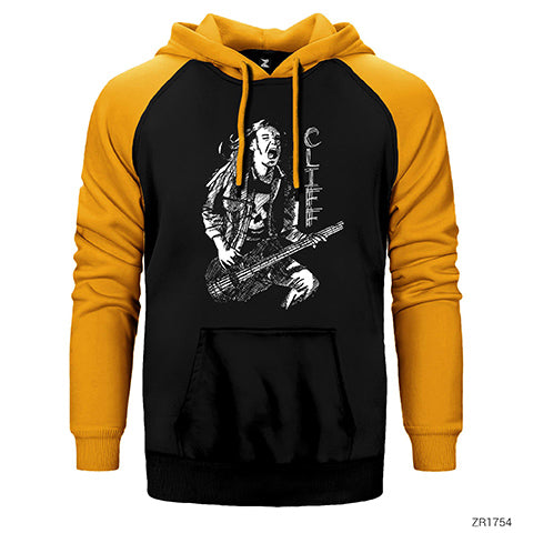 Cliff Burton Skecthy Çift Renk Reglan Kol Sweatshirt / Hoodie