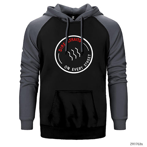 Dire Straits on Every Street Çift Renk Reglan Kol Sweatshirt / Hoodie