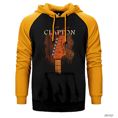 Eric Clapton Guitar Çift Renk Reglan Kol Sweatshirt / Hoodie