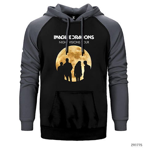 Imagine Dragons Night Vision Çift Renk Reglan Kol Sweatshirt / Hoodie