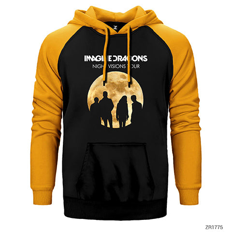 Imagine Dragons Night Vision Çift Renk Reglan Kol Sweatshirt / Hoodie