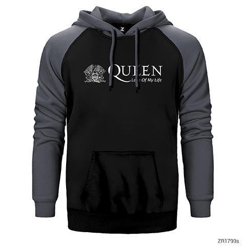 Queen Love Of My Life Çift Renk Reglan Kol Sweatshirt / Hoodie