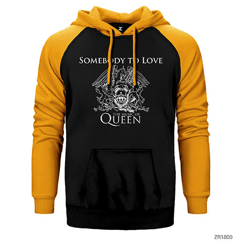 Queen Somebody to Love Çift Renk Reglan Kol Sweatshirt / Hoodie