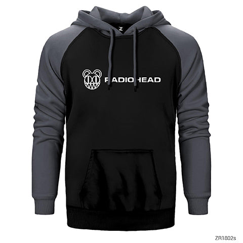 Radiohead Logo Çift Renk Reglan Kol Sweatshirt / Hoodie