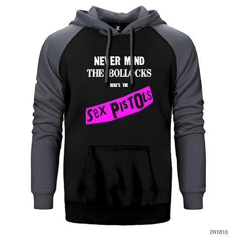 Sex Pistols Never Mind Çift Renk Reglan Kol Sweatshirt / Hoodie