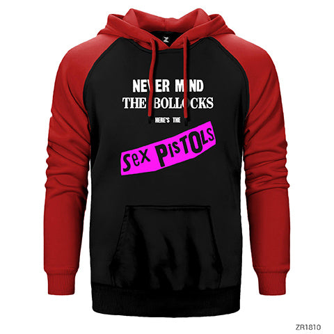 Sex Pistols Never Mind Çift Renk Reglan Kol Sweatshirt / Hoodie