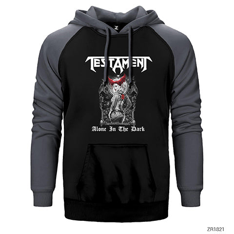 Testament Alone in the Dark Çift Renk Reglan Kol Sweatshirt / Hoodie
