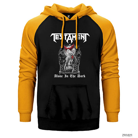 Testament Alone in the Dark Çift Renk Reglan Kol Sweatshirt / Hoodie